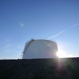Un réservoir de diesel à Iqaluit, au Nunavut.