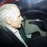 Peter Nygard is seen being driven from a Toronto court on Oct. 24, 2023, after hearing testimony in his sexual assault trial. 