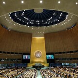 Vue générale de l'Assemblée générale des Nations unies au siège de l'ONU à New York, États-Unis, le 1er octobre 2018.