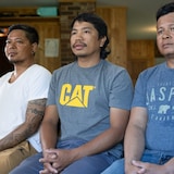 Raddy Adams Manicadao, Jafferson Palabasan and Rene Logrinio have all applied to be permanent residents, but without any income, they worry they will have to leave Canada. 