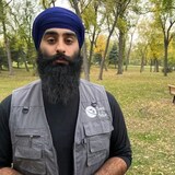 Rajbir Singh of Misl, a Sikh youth organization in Winnipeg, says some members of the community are concerned after the homicide of an alleged Punjabi gang member in the city. (Travis Golby/CBC)