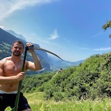 Fink posts a lot on social media — often shirtless — and was voted sexiest man in Austria two years ago. 