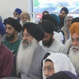 Des membres de la communauté sikhe à Surrey.