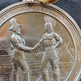 The Treaty 8 Medallion has been repatriated after nearly 50 years in the Royal Alberta Museum. (Submitted by Jay Telegdi)