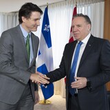 Justin Trudeau y François Legault 