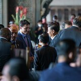 Prime Minister Justin Trudeau, left, and Chinese President Xi Jinping got into a testy exchange at the G20 summit in Indonesia on Nov. 16. (Prime Minister's Office)