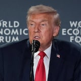 Donald Trump speaks at the World Economic Forum in Davos, Switzerland.