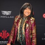 Singer-songwriter Buffy Sainte-Marie poses for a photograph on the red carpet for the 2022 Canada’s Walk of Fame Gala in Toronto, on December 3, 2022. Sainte-Marie is pushing back on an investigation by CBC's The Fifth Estate that questions her Indigenous heritage, maintaining she has never lied about her identity. 