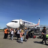 Le vol transportant 170 Ukrainiens est arrivé un peu après 16 h, à Moncton.