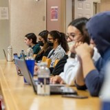 Students in a social studies program attend a lecture at Dalhousie University in November 2022. Newly released census numbers say that Canada leads the G7 in the number of working-age adults with a university or college degree. (Robert Short/CBC)
