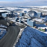 Dome d'entreposage de la mine Meadowbank au Nunavut