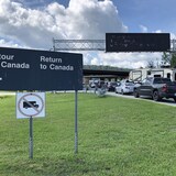 Un puesto fronterizo entre Canadá y Estados Unidos.