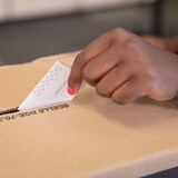 يد تضع ورقة التصويت في صندوق الاقتراع.