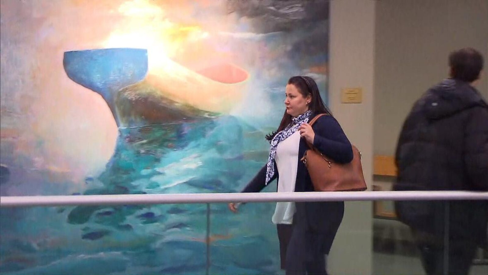 Adèle Sorella au palais de justice de Laval.