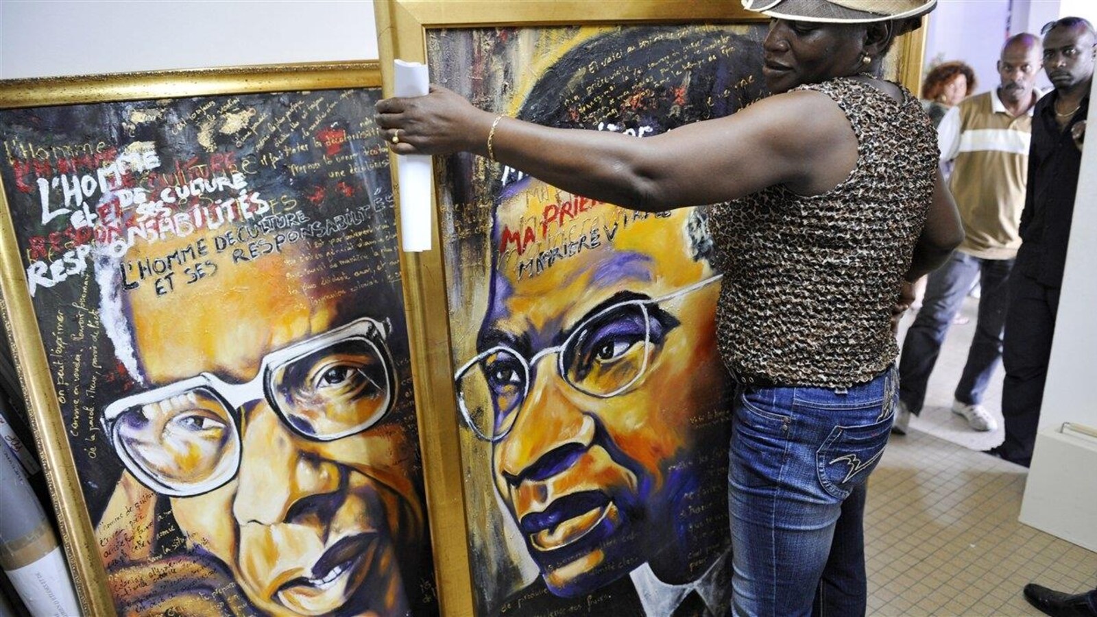 Deux tableaux d'Aimé Césaire.