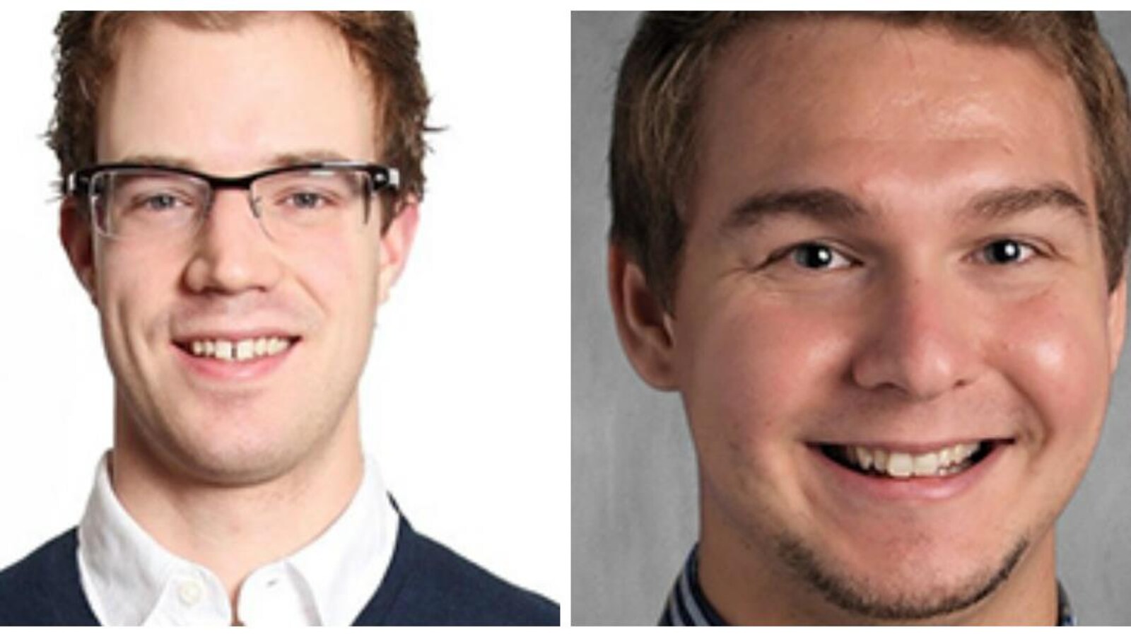 Montage de deux photos en gros plan des candidats, collées l'une à côté de l'autre.
