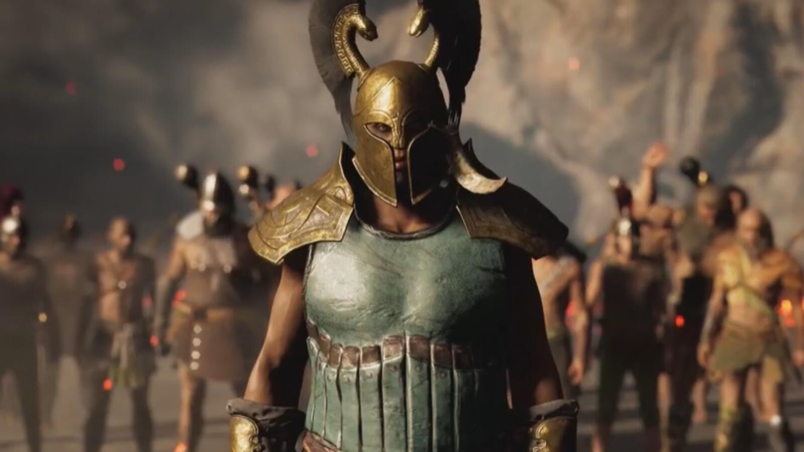 Un guerrier grec du jeu Assassin's Creed Odyssey.