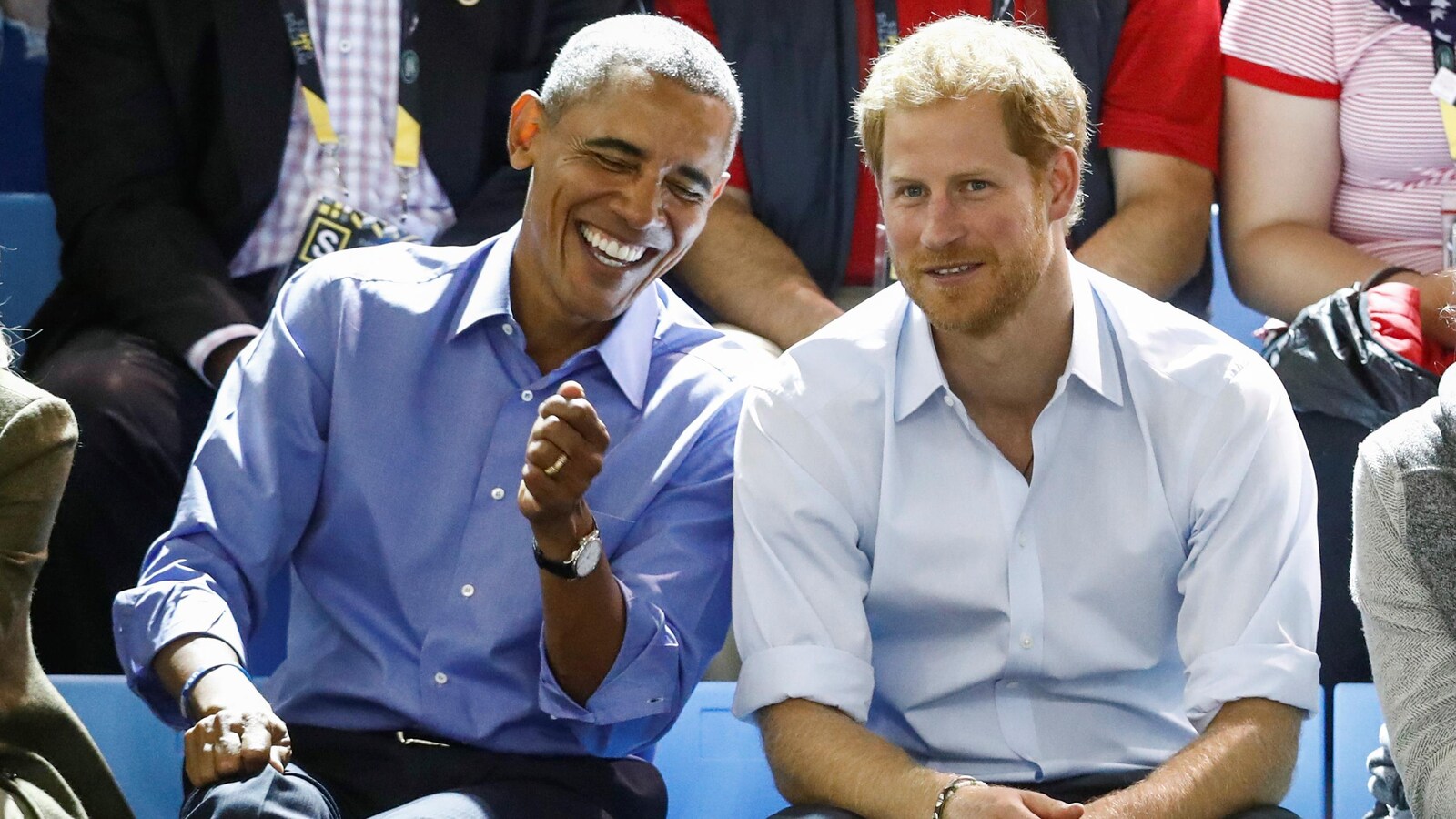 L'ex-président américain Barack Obama et le prince Harry.