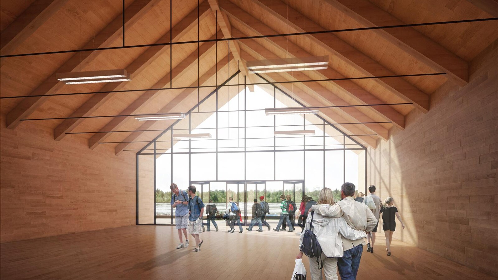 Un aperçu du nouveau pavillon de la Base de plein air de Sainte-Foy.