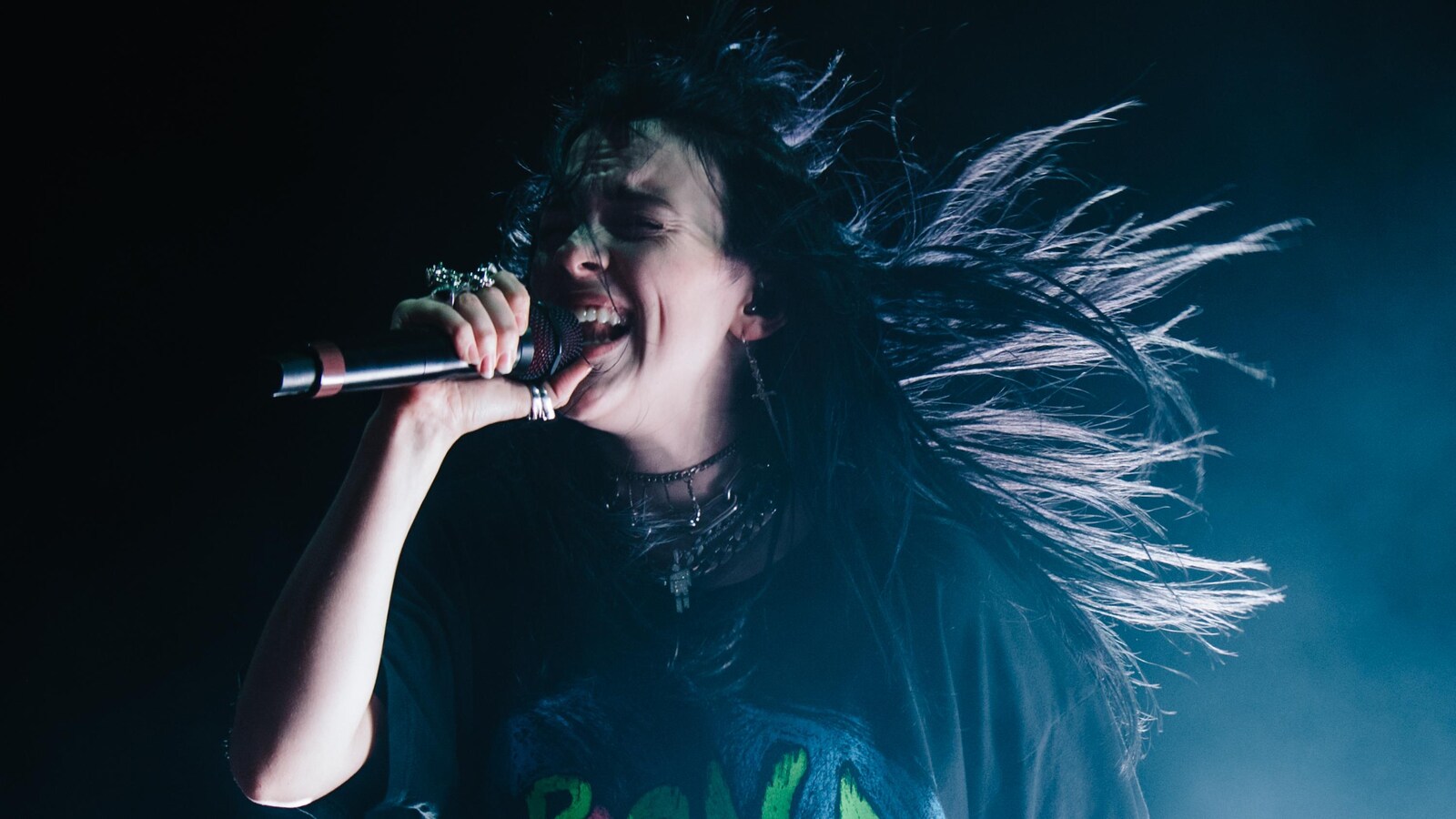 Billie Eillish lors d'une performance au festival Coachella en 2019.