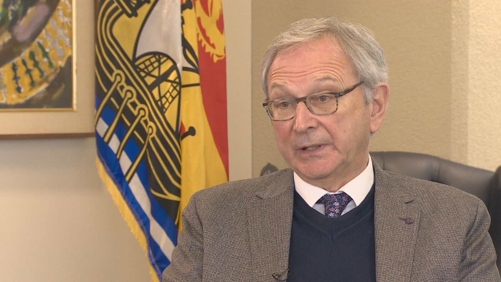 Blaine Higgs, premier ministre du Nouveau-Brunswick, en entrevue.