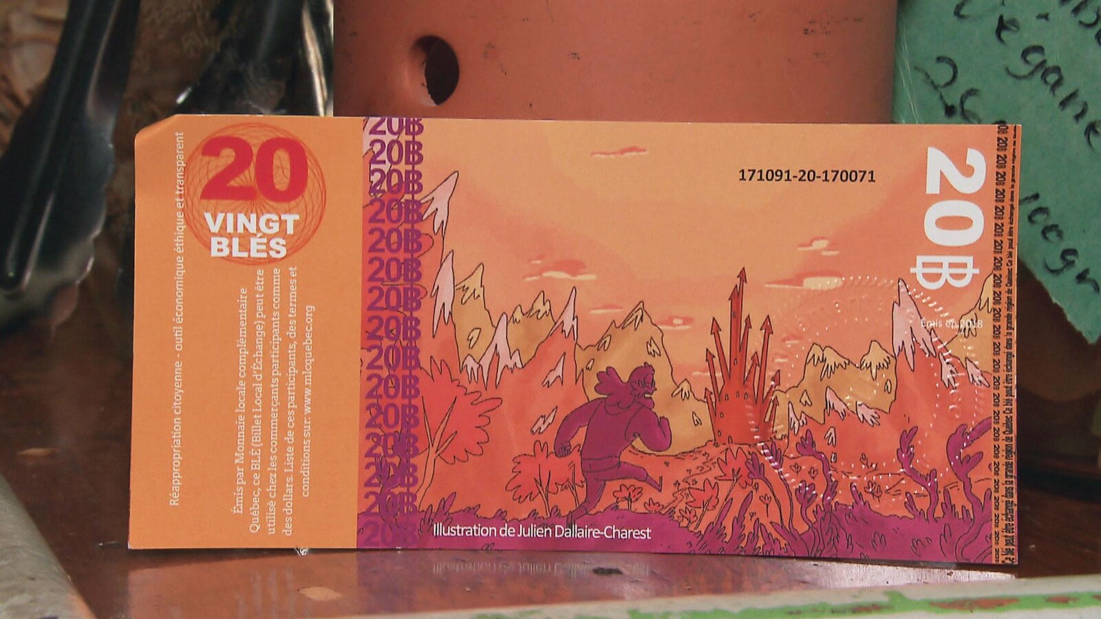 Billet de vingt blés