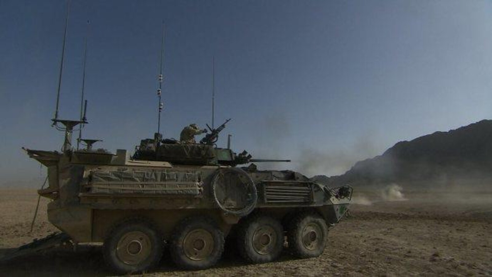 Un véhicule blindé léger canadien, construit par General Dynamics
