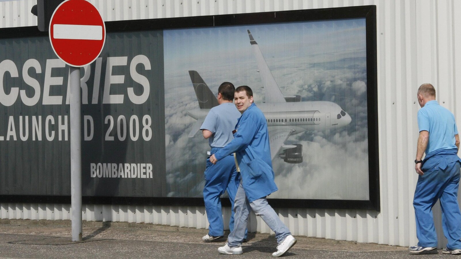 Des travailleurs de Bombardier en Irlande.
