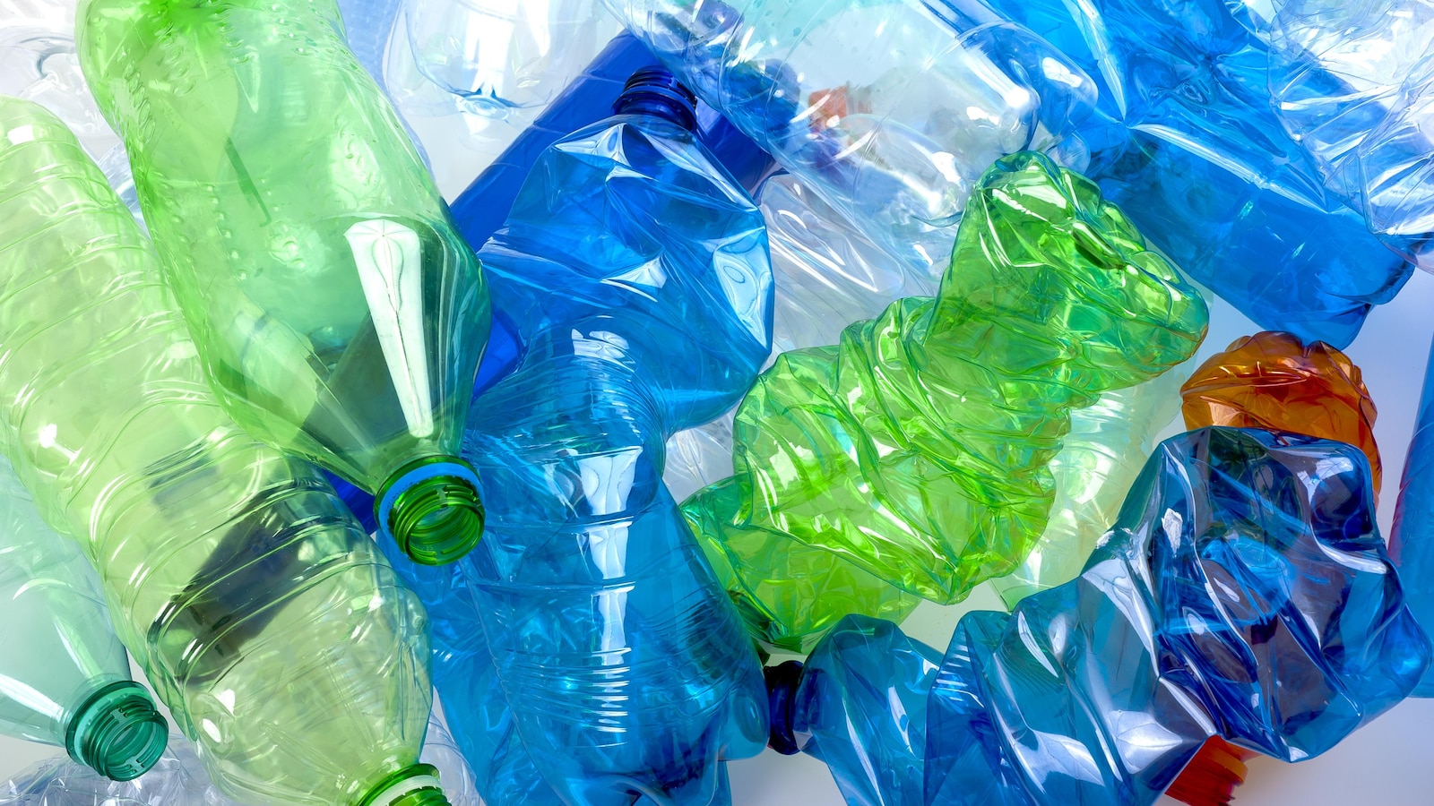 Des bouteilles de plastique.