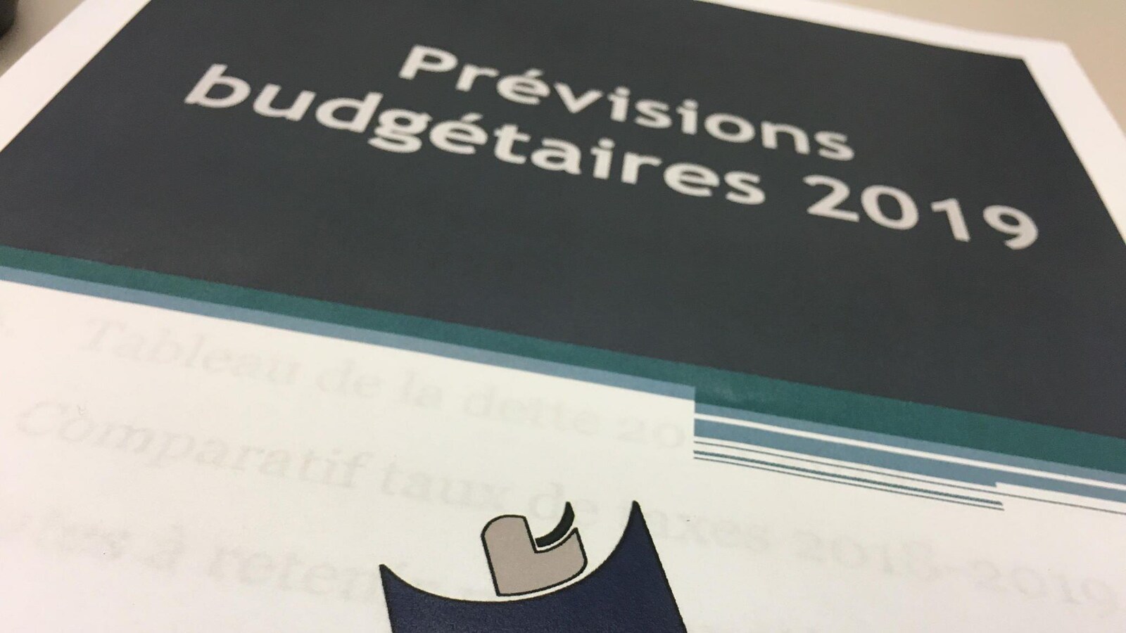 Le document contenant les prévisions budgétaires de la Ville de Port-Cartier pour l'année 2019