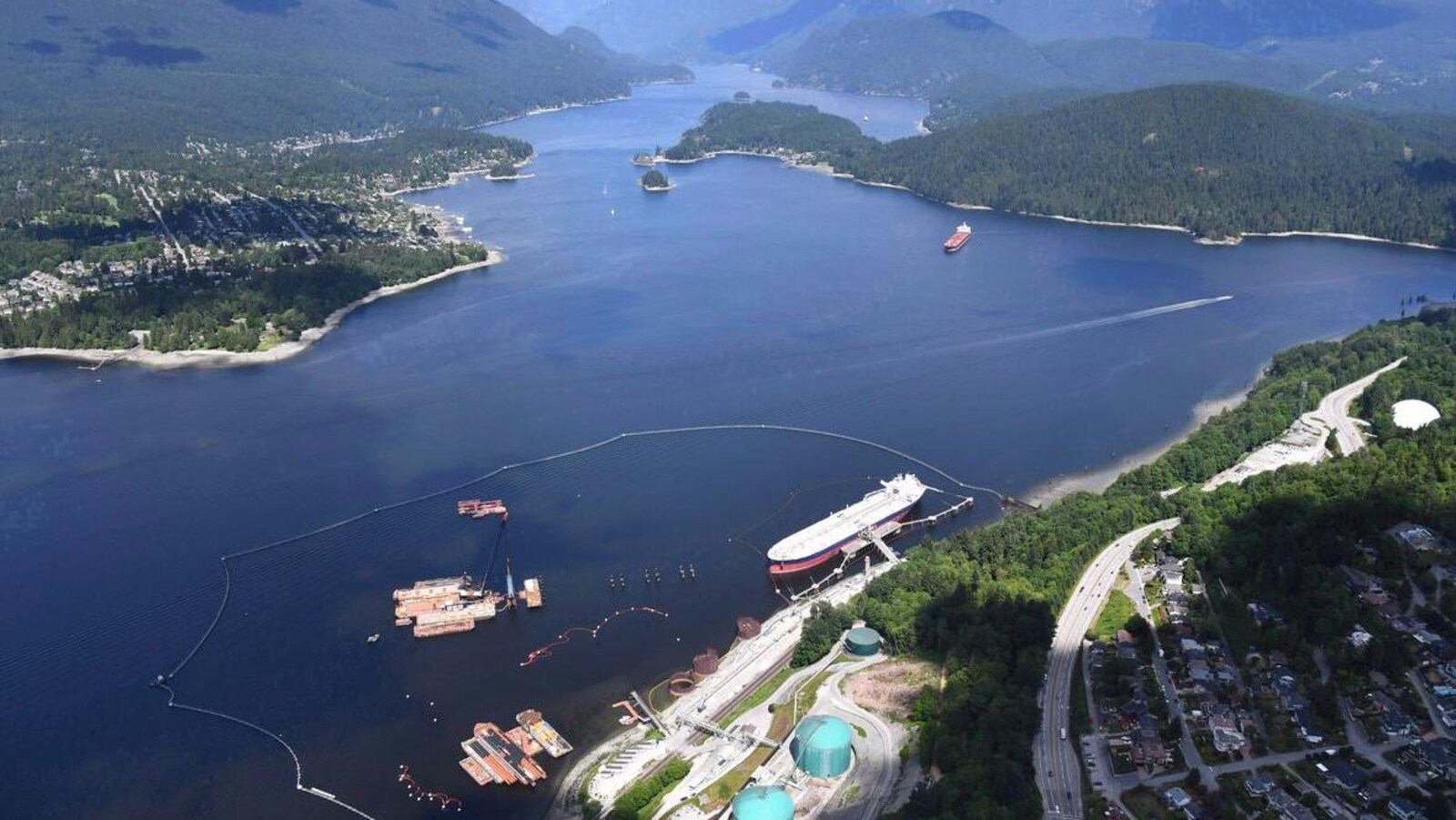 Vue aérienne du terminal de Burnaby.