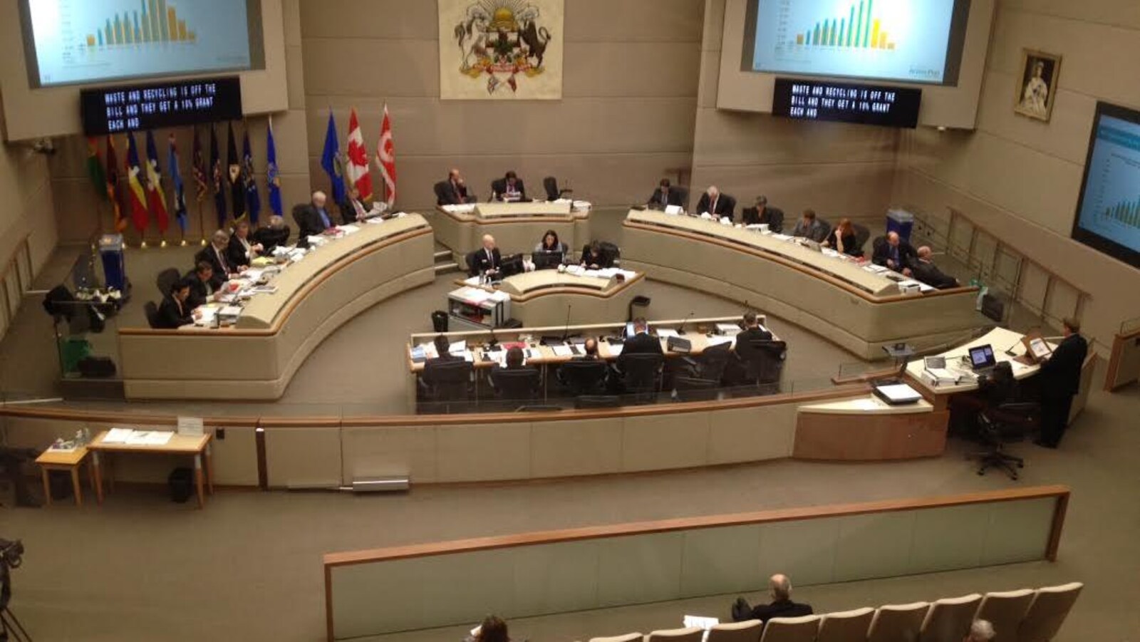 Le conseil municipal en réunion.
