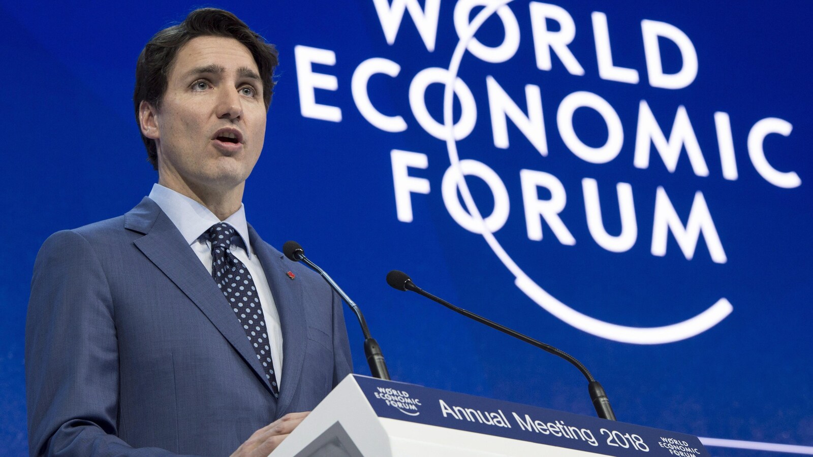 Le premier ministre canadien, Justin Trudeau s'est adressé mardi aux délégués du Forum économique mondial (FEM) de Davos.
