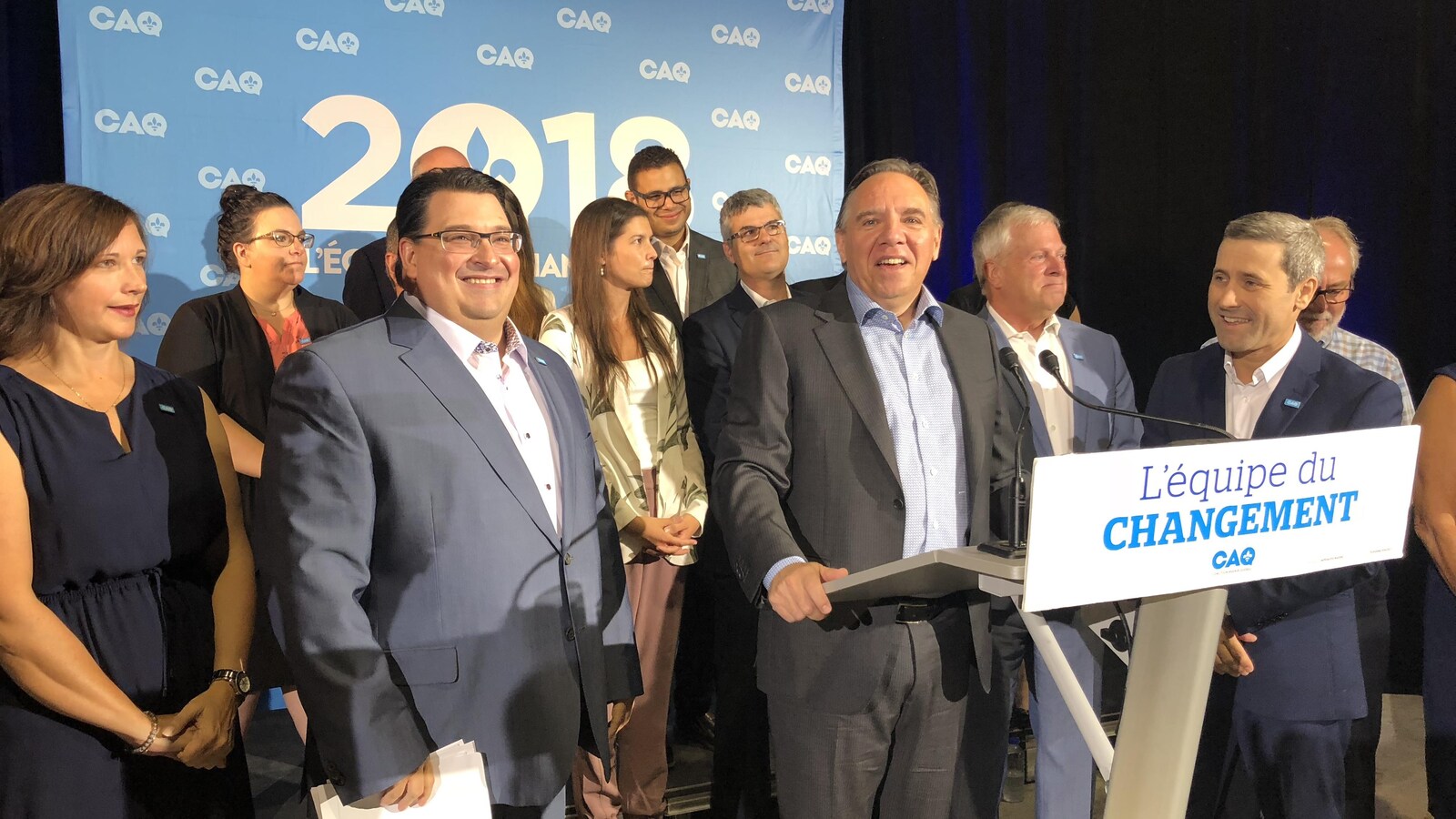 Annonce de la CAQ à Québec.