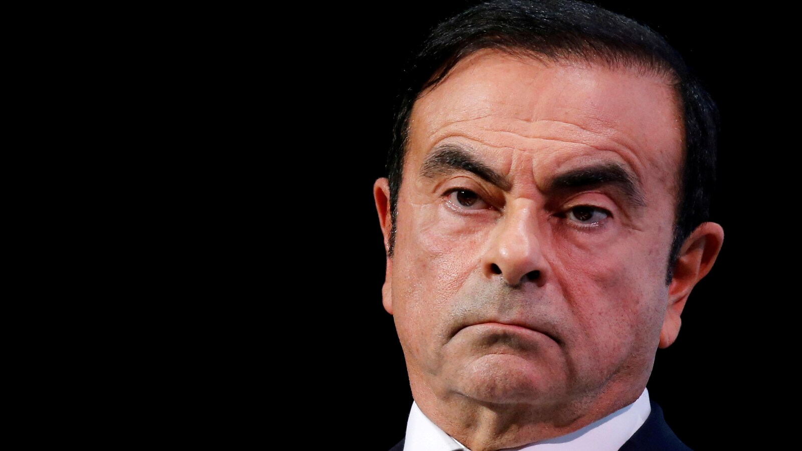 Carlos Ghosn, ex-président de Nissan, au Mondial de l'Auto de Paris, à Paris, le 1er octobre 2018.