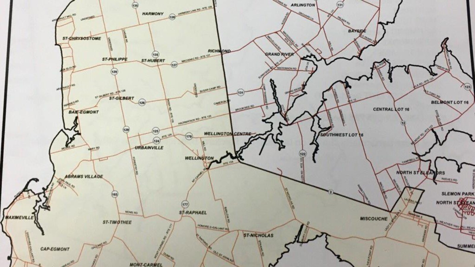 Carte électorale, Île-du-Prince-Édouard