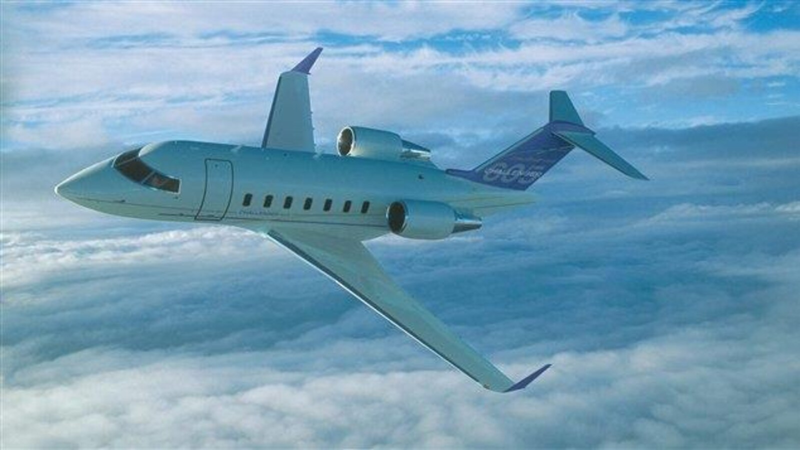 Un avion Challenger 605 de Bombardier.