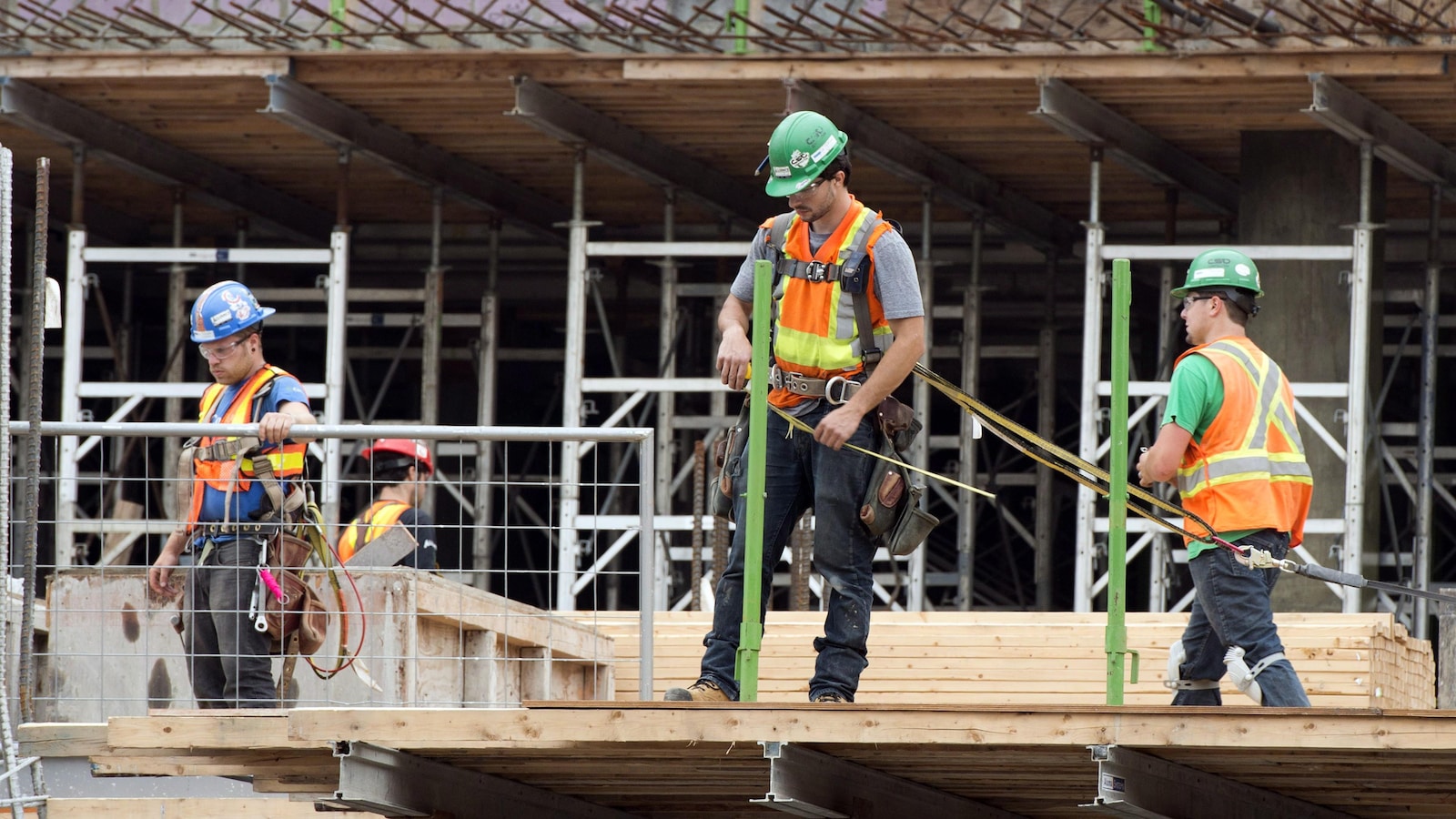 Un chantier de construction à Montréal