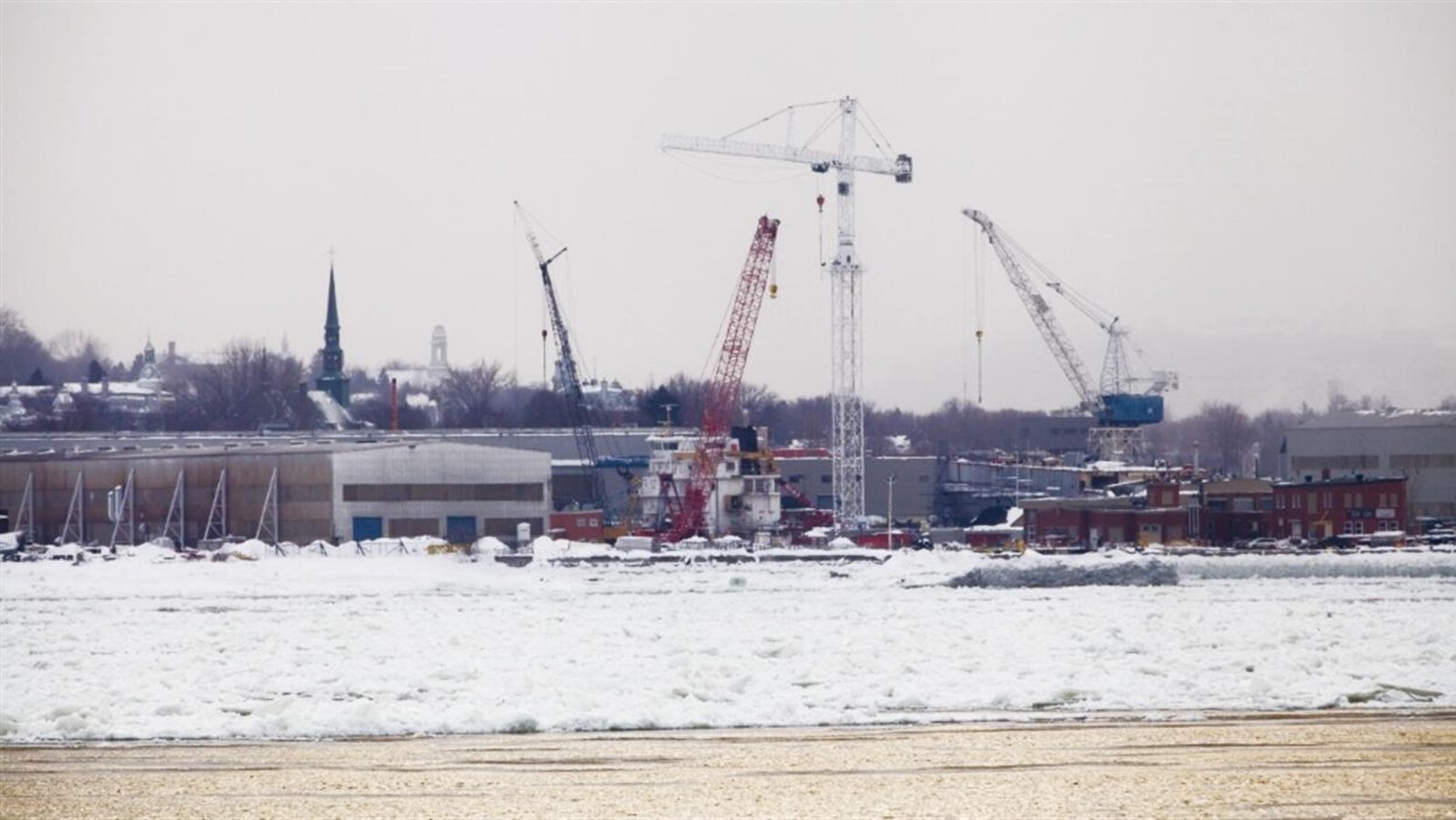 Le chantier Davie en hiver
