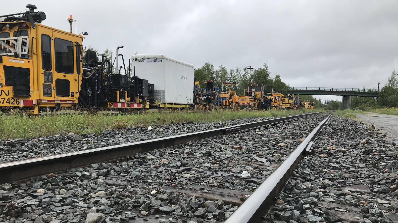 Un chemin de fer dans le secteur de Senneterre, en Abitibi-Témiscamingue.
