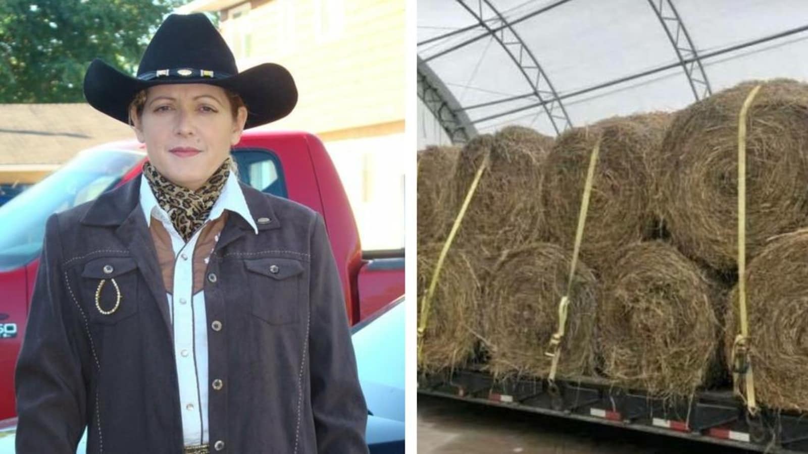 Cindy Wilinski chapeau sur la tête se tient debout devant sa camionnette.