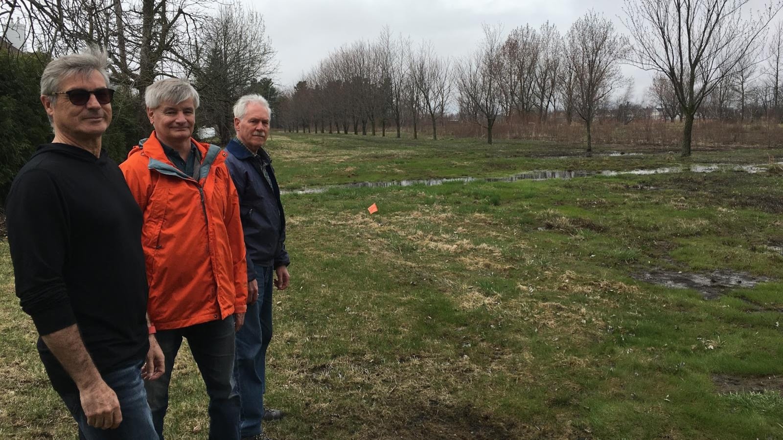 André Labarre, Jean-Marc Levesque et André Bujold, tous trois résidents de Chambly aux abords de l’ancien terrain de golf.