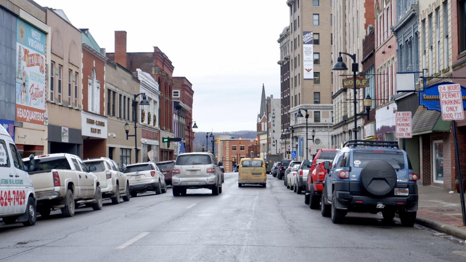 Le centre de Clarksburg, en Virginie-Occidentale, ville où se trouve un important centre du FBI.