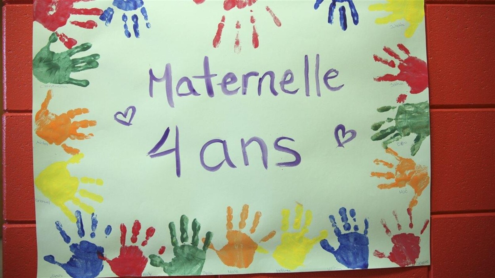 Classe de maternelle à Québec