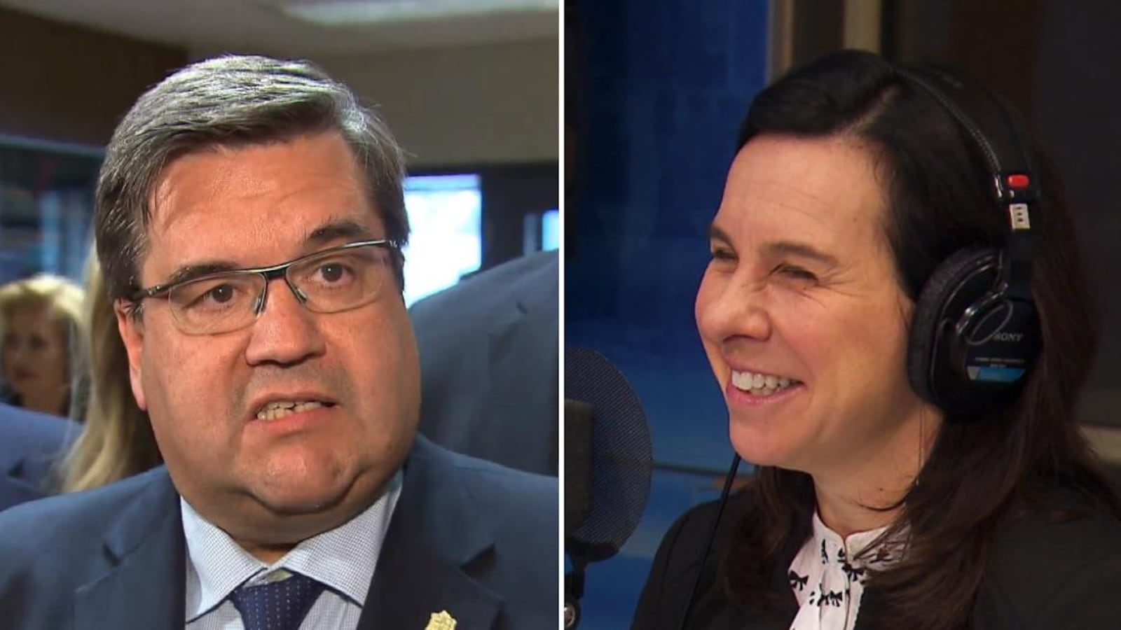 Les deux principaux adversaires à la mairie de Montréal, Denis Coderre et Valérie Plante