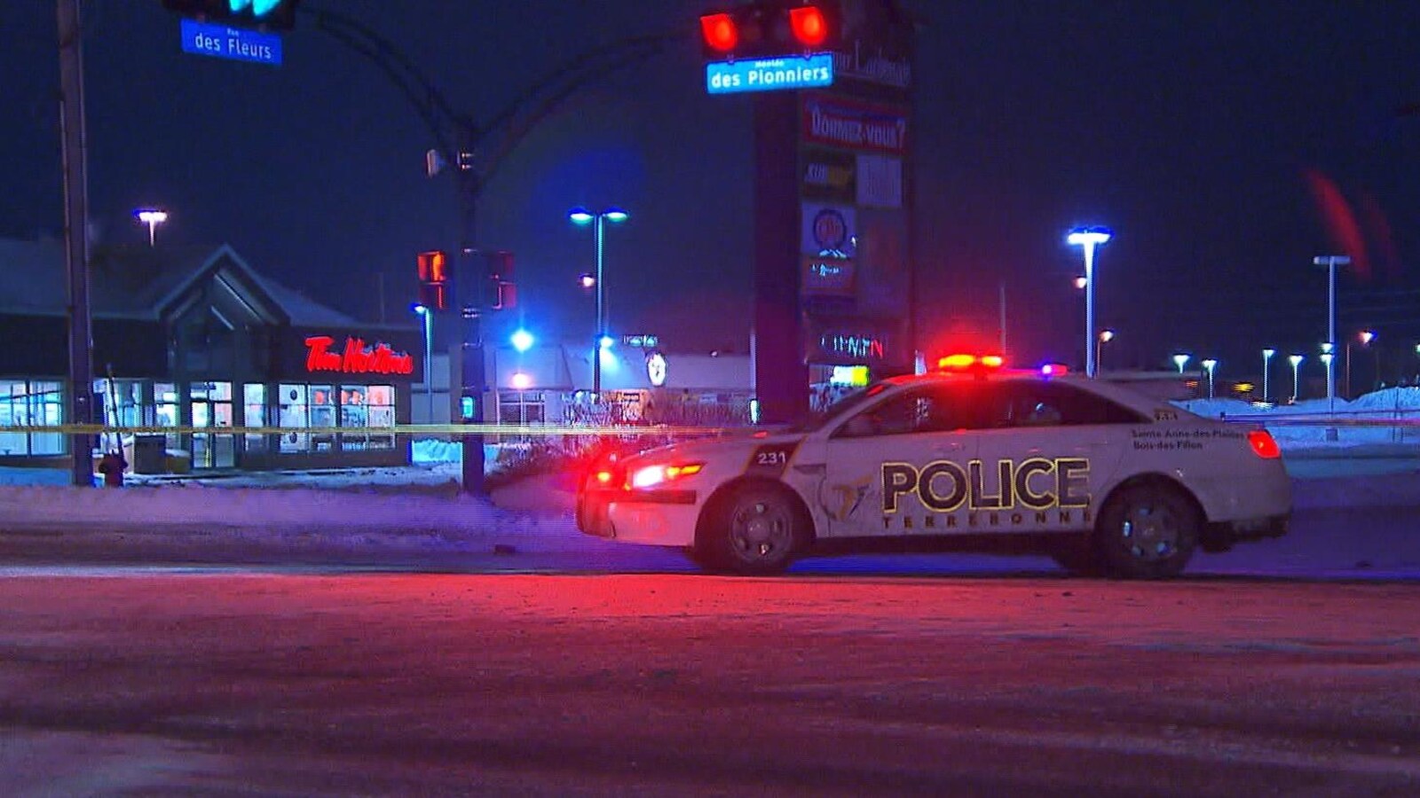 Une voiture de police de Terrebonne.