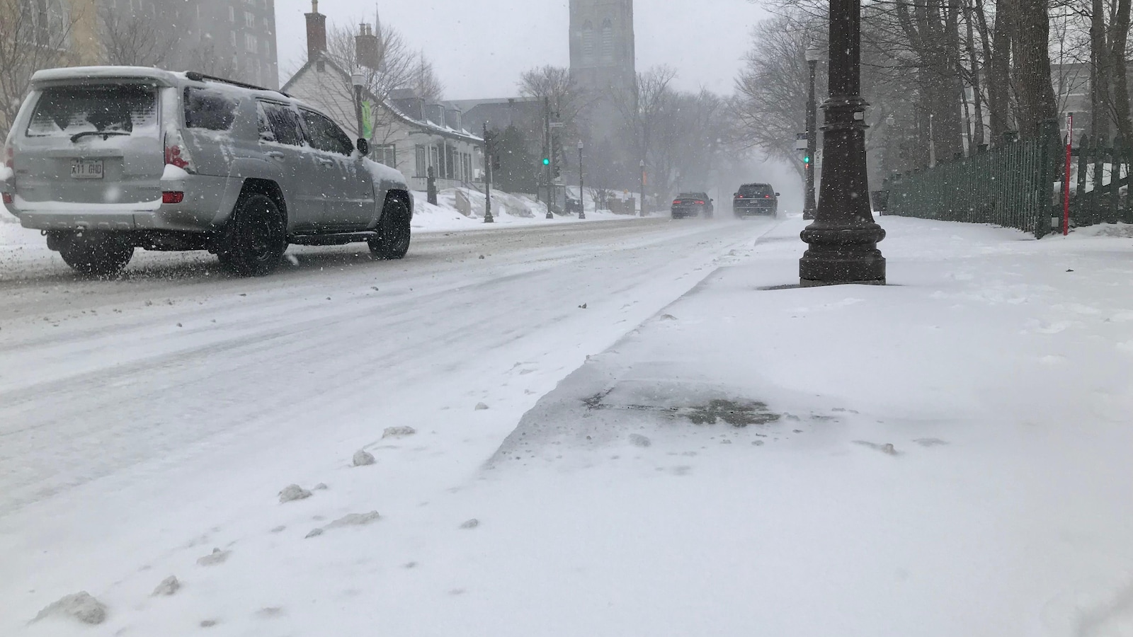 Les conditions routières sont difficiles à Québec...un 8 avril.