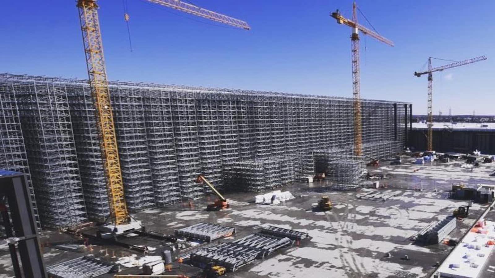 Chantier de construction d'un centre de distribution d'IKEA.