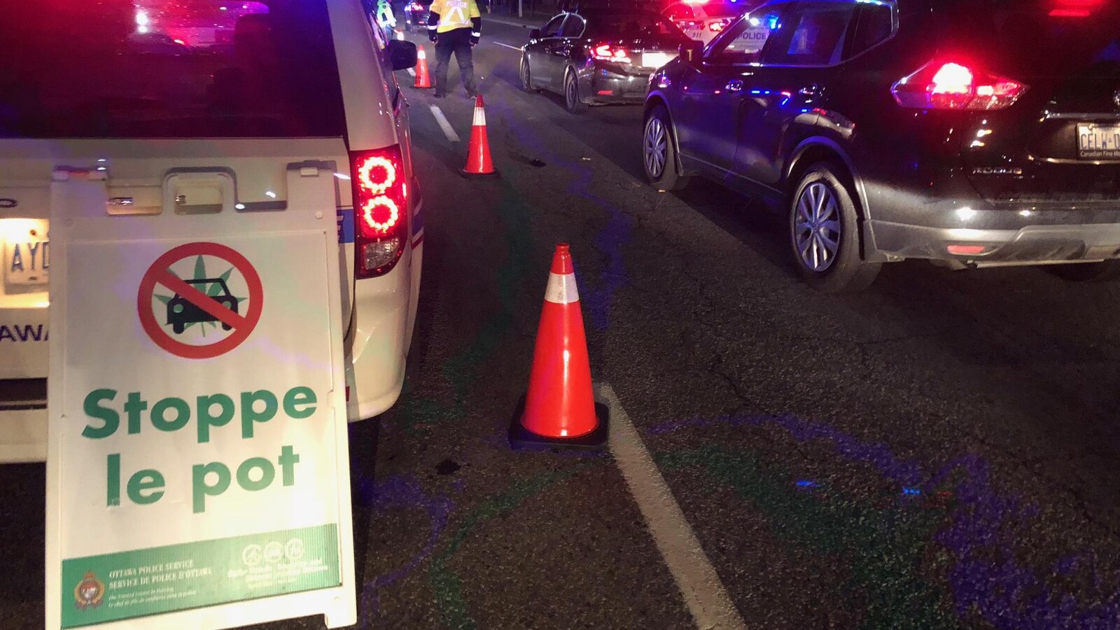 Un contrôle routier à Ottawa.