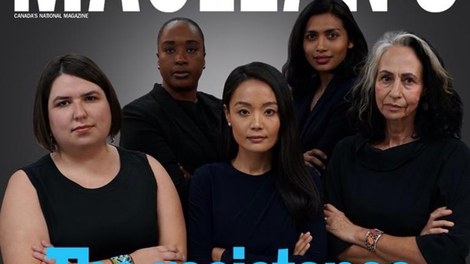 Cinq femmes de diverses origines culturelles sur la une d'un magazine.